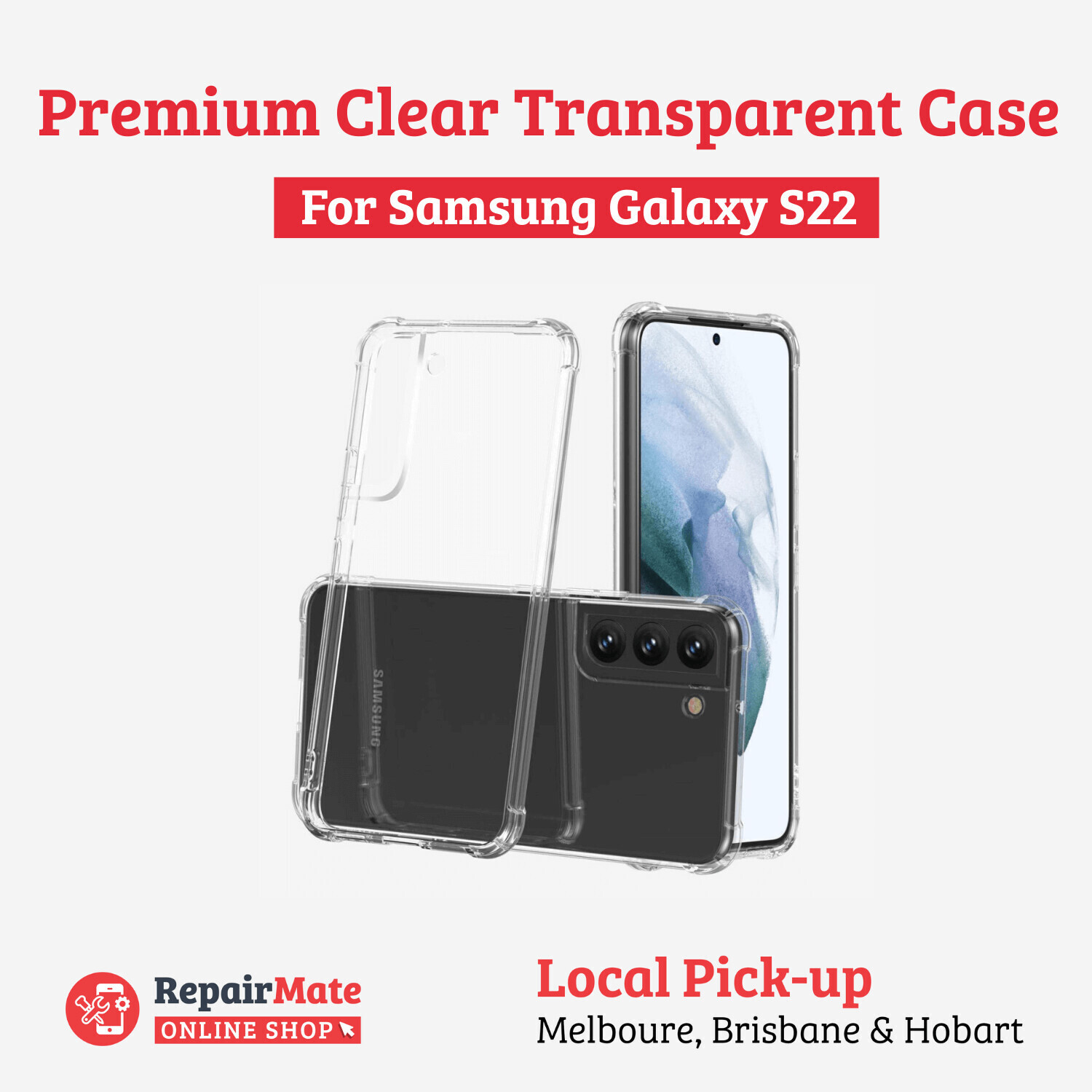 Samsung Galaxy S22 Premium Clear Transparent Case Cover
