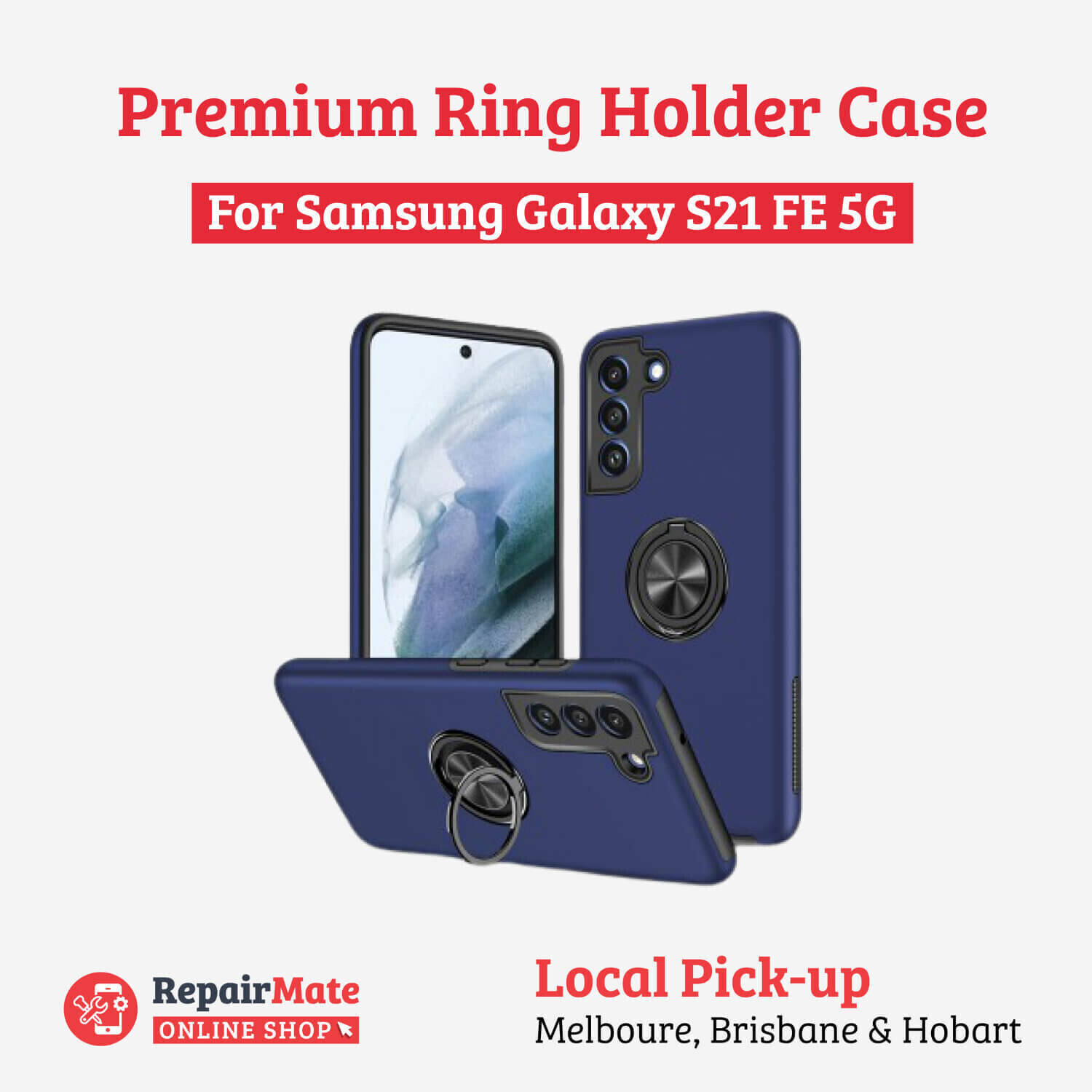 Samsung Galaxy S21 FE 5G Premium Ring Holder Case