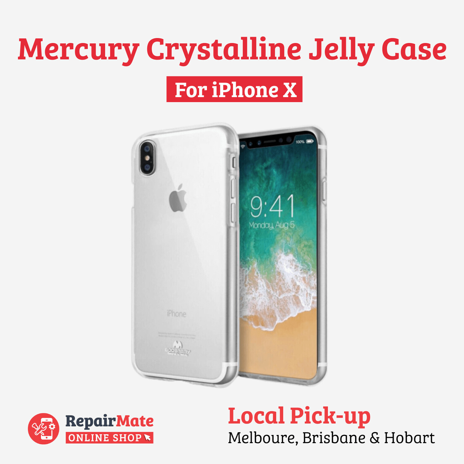 iPhone X Mercury Crystalline Jelly Case Cover