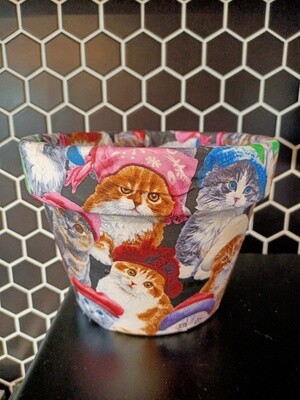 Cats in Hats terracotta pot