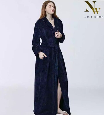 Women Bathrobe Winter Thicken Warm Flannel Bath Robe Long Plus Size Lovers Couples Night Dressing Gown Men Nightgown