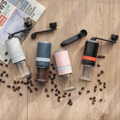 ​New 6 Grades Coarseness stainless steel Portable mini Manual Espresso coffe coffee grinder with ceramic burrs for cafe barista