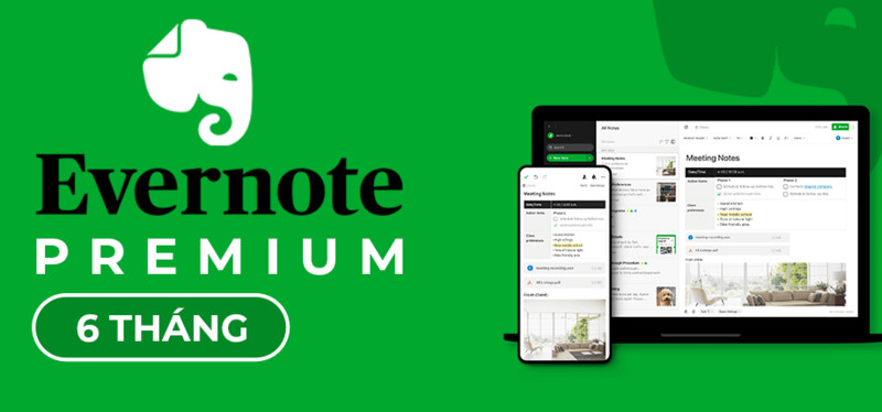 Tài khoản Evernote Premium (6 tháng)