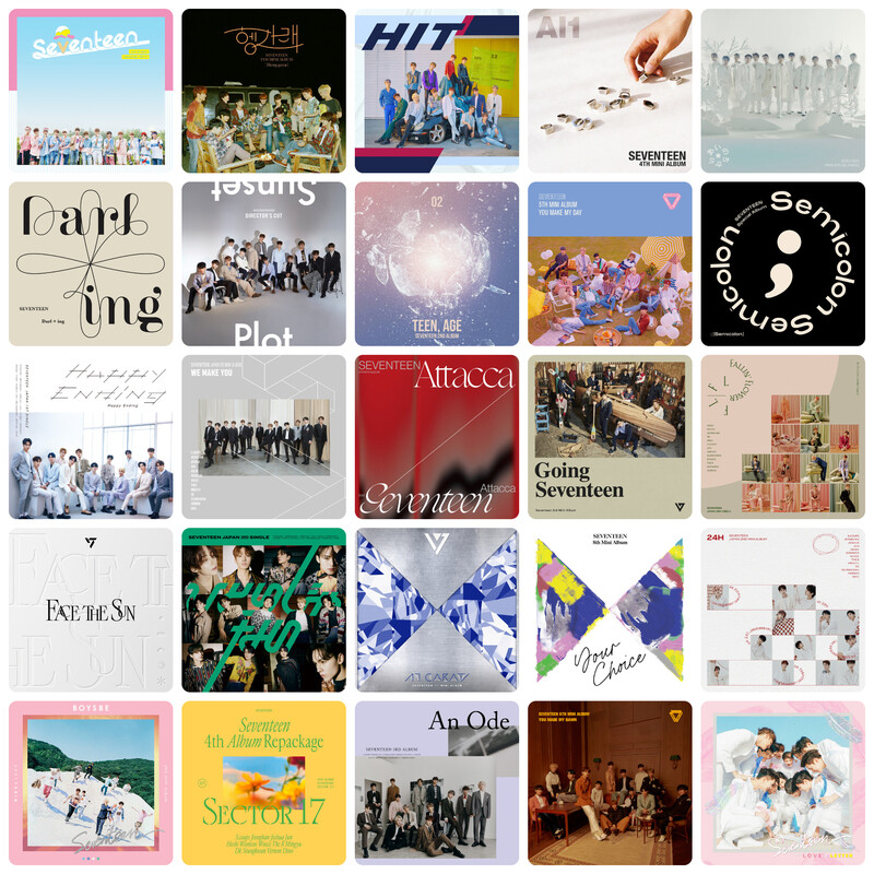 ON HAND SEVENTEEN ALBUMS