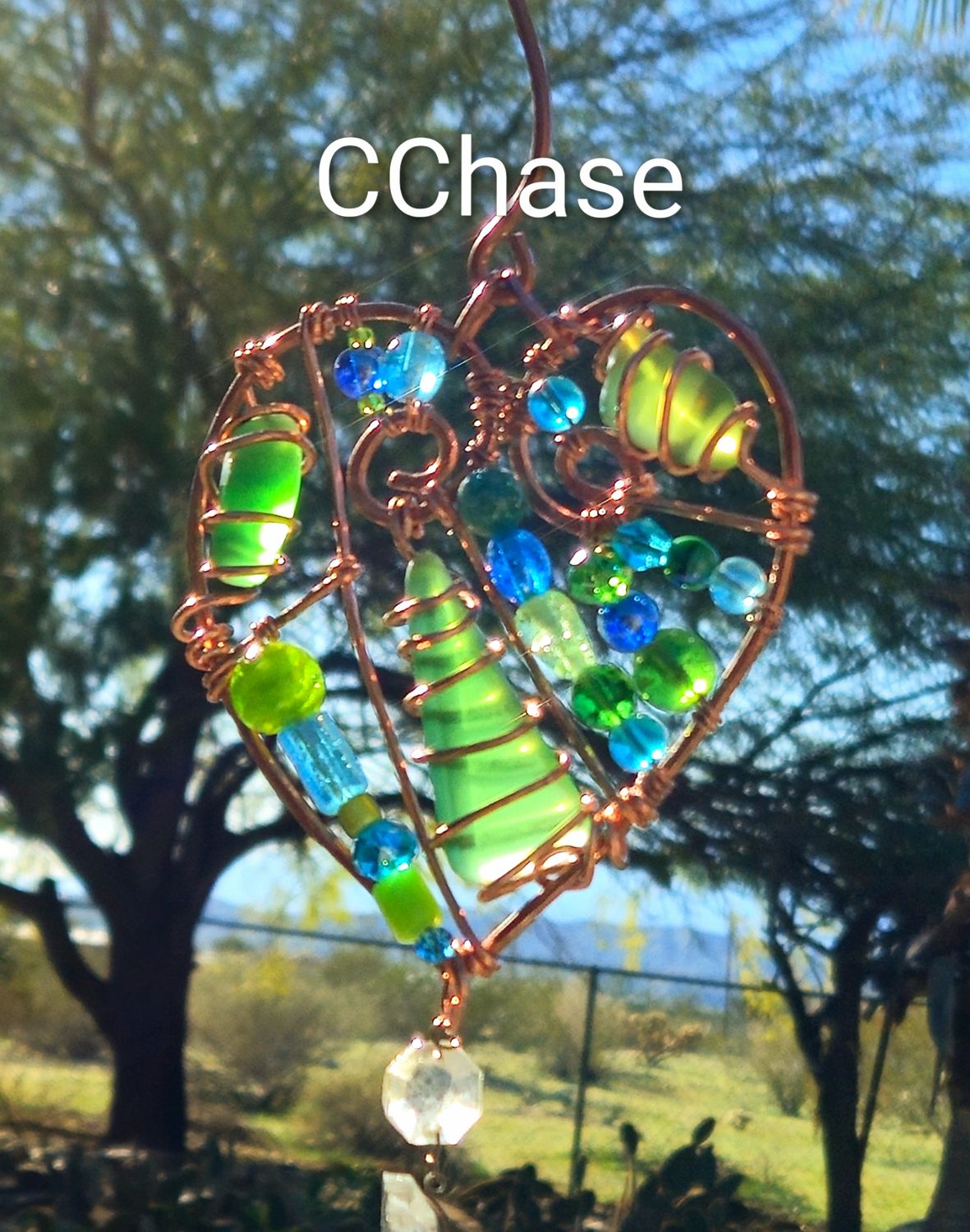 Funky Heart Suncatcher Strand