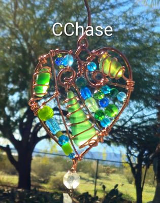 Funky Heart Suncatcher Strand