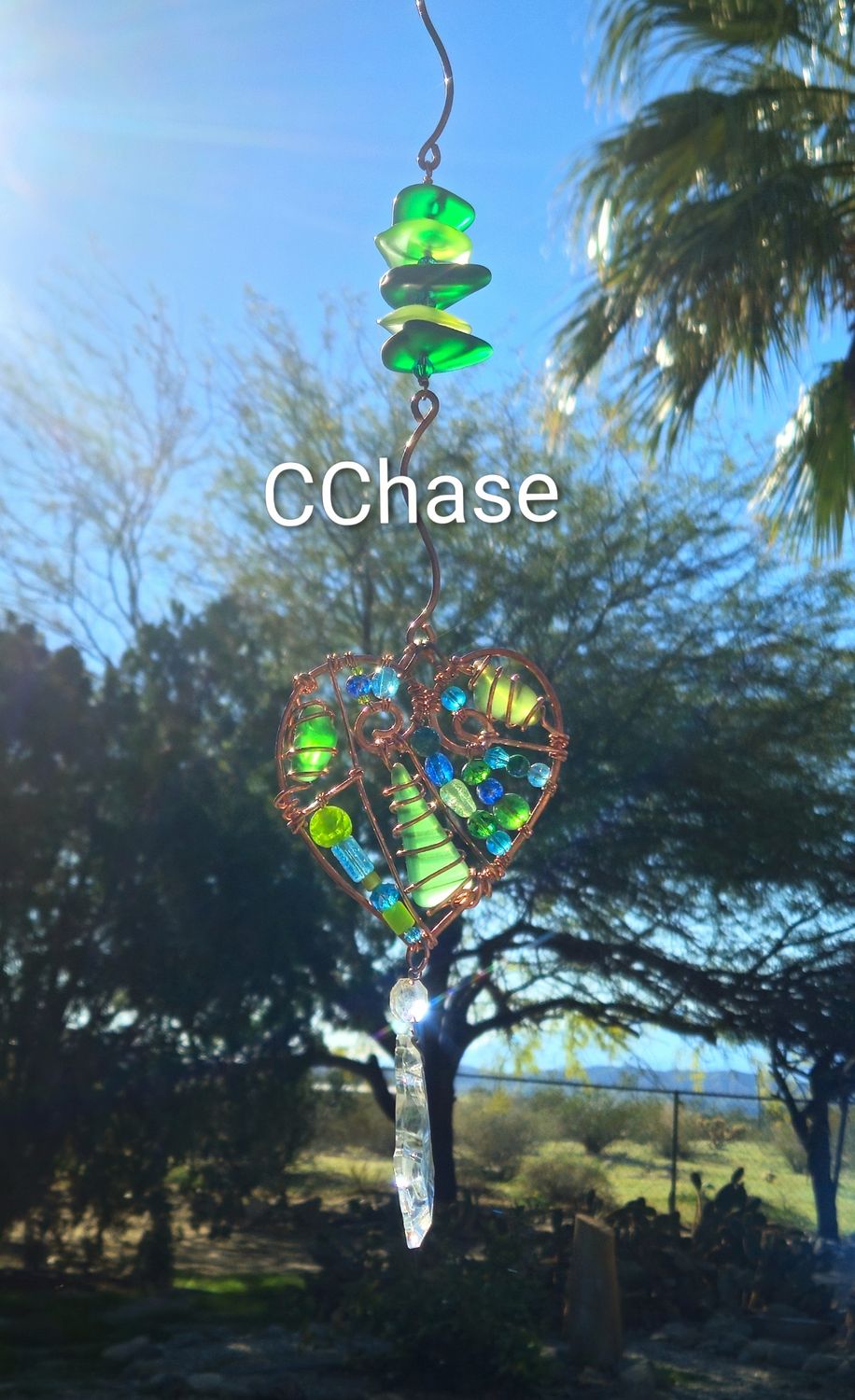 Funky Heart Suncatcher Strand