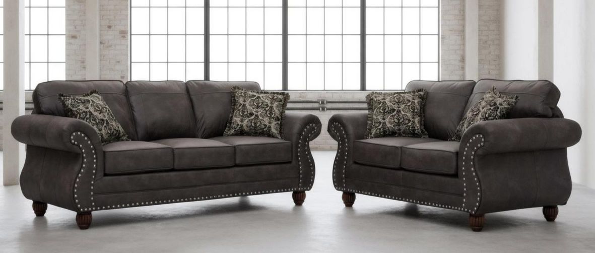 Whaler Greige Sofa &amp; Loveseat