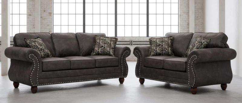 Whaler Greige Sofa &amp; Loveseat
