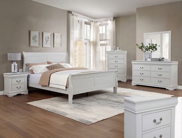 Greige Louis Phillipe Bedroom