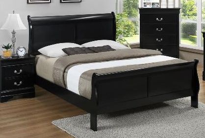Black Sleigh Bed
