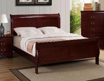 Cherry Sleigh Bed