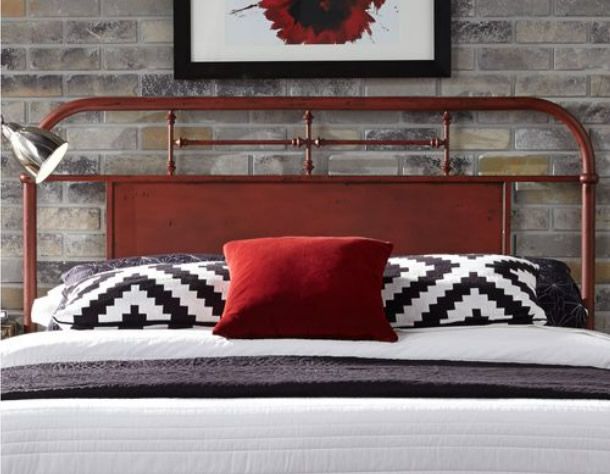 Red Metal Headboard