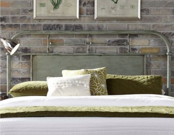 Grey Metal Headboard