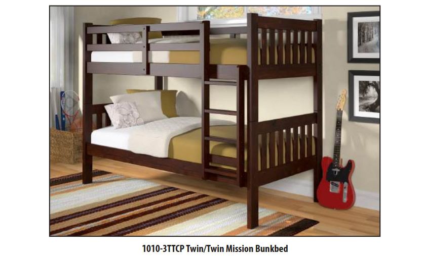 Twin over Twin Cappucino Bunkbed