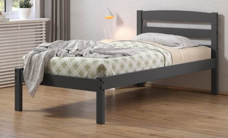 Grey Platform Bed