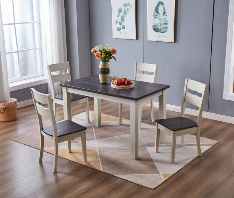 Cream &amp; Walnut Dining Table