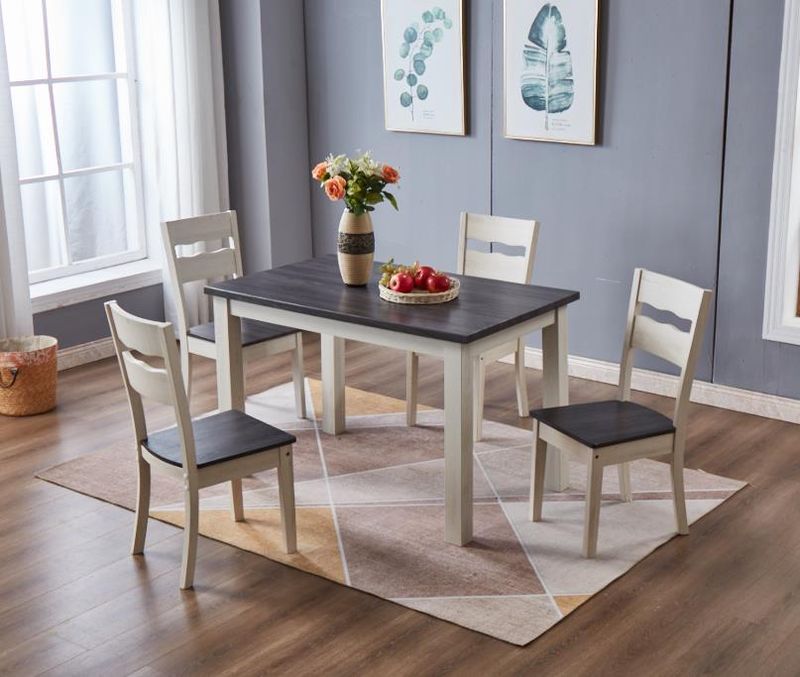 Cream &amp; Walnut Dining Table
