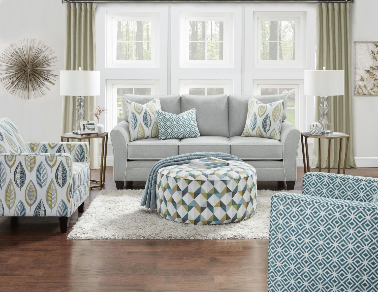 TNT Nickel Sofa &amp; Loveseat