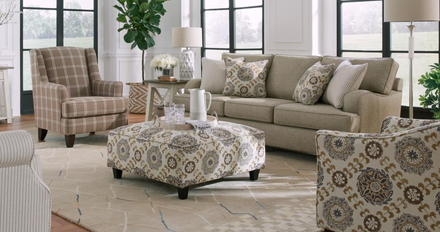 Crossroads Mink Sofa &amp; Loveseat