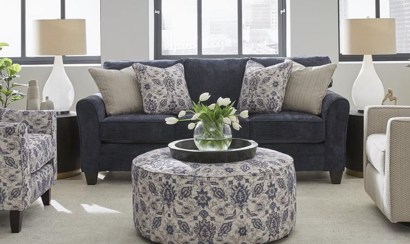 Wowza Navy Sofa &amp; Loveseat