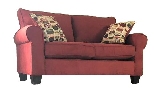 Bulldozer Burgundy Sofa &amp; Loveseat