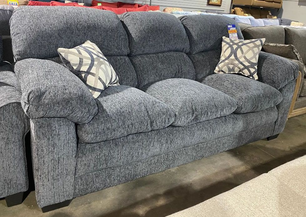 Carson Blue Sofa &amp; Loveseat