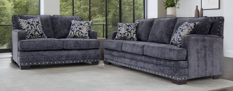 Hunk Charcoal Sofa &amp; Loveseat