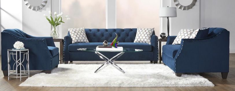 Bing Indigo Sofa &amp; Loveseat