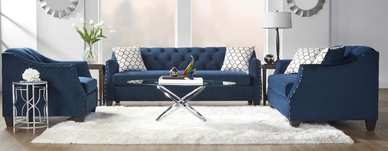 Bing Indigo Sofa &amp; Loveseat