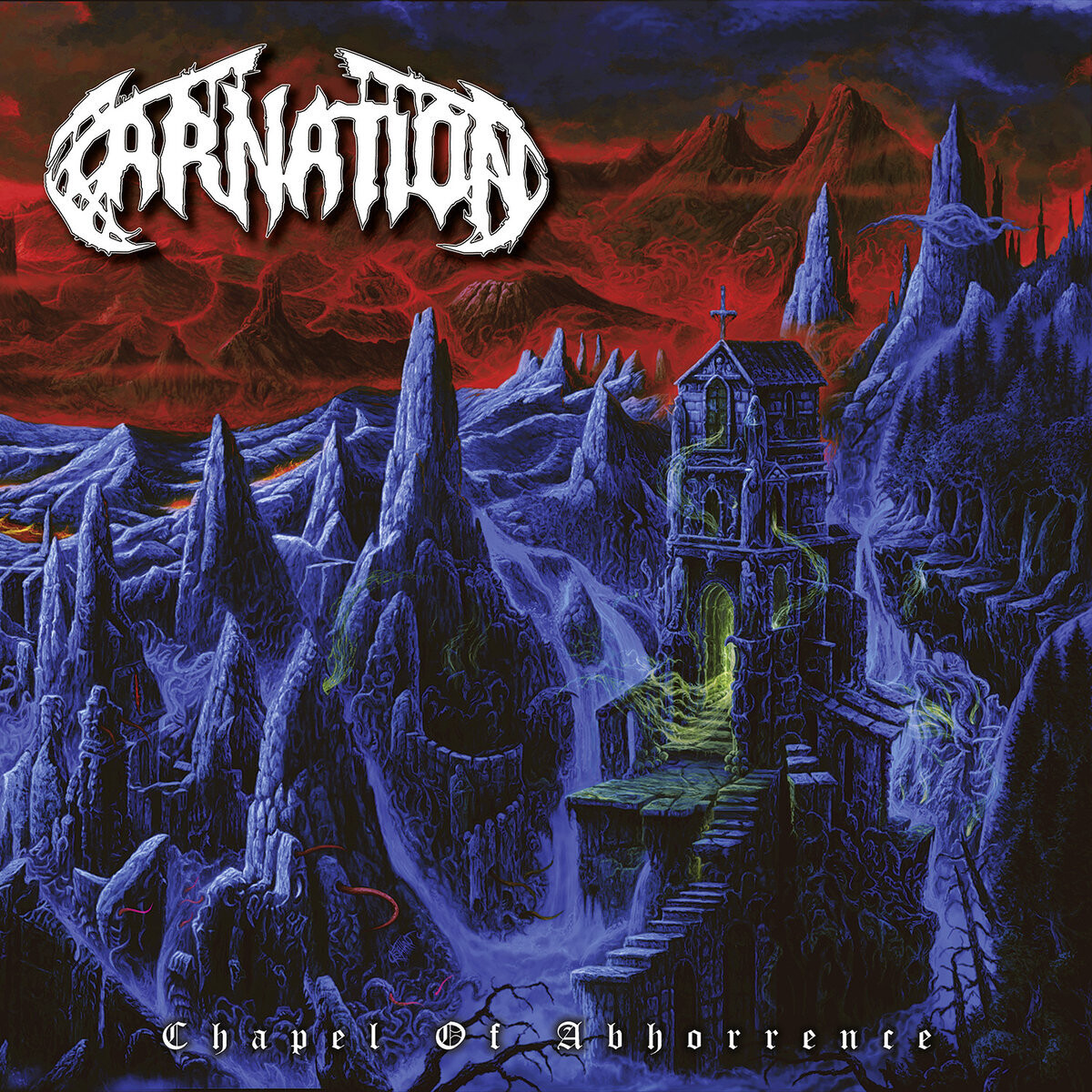 Carnation - Chapel Of Abhorrence (Yellow &amp; Green Marbled Vinyl)  (2018)