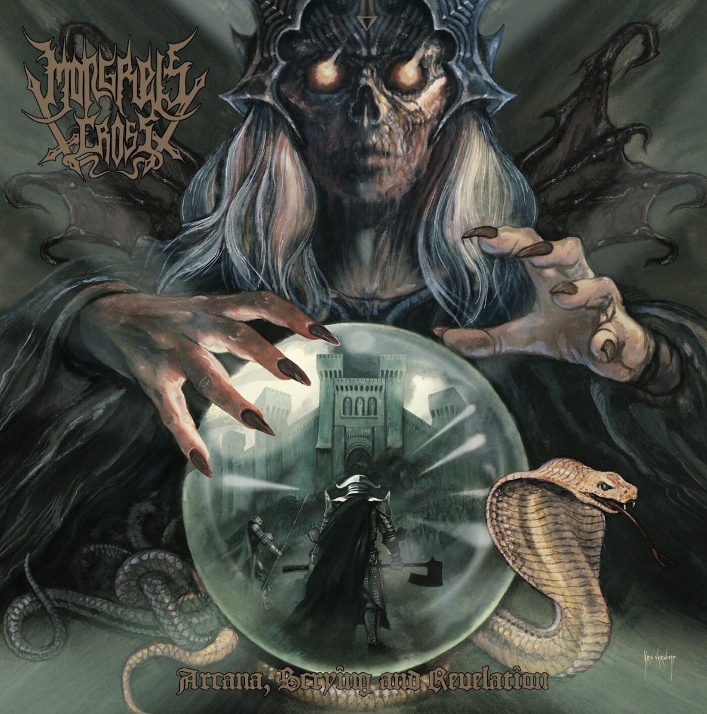 Mongrel&#39;s Cross - Arcana, Scrying and Revelation (Blue &amp; Green Swirl Vinyl) (2020)
