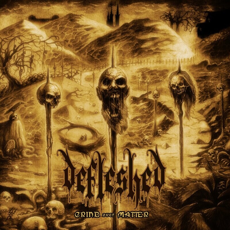 Defleshed – Grind Over Matter (Smoky Grey w/ Black Swirls Vinyl) (2022)