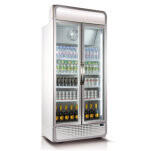 SAMPLE.Full upright double glass door refrigerator