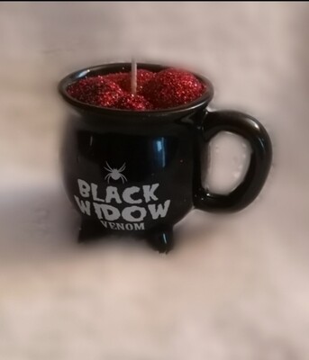 Cauldron Candle Decor (Crimson)