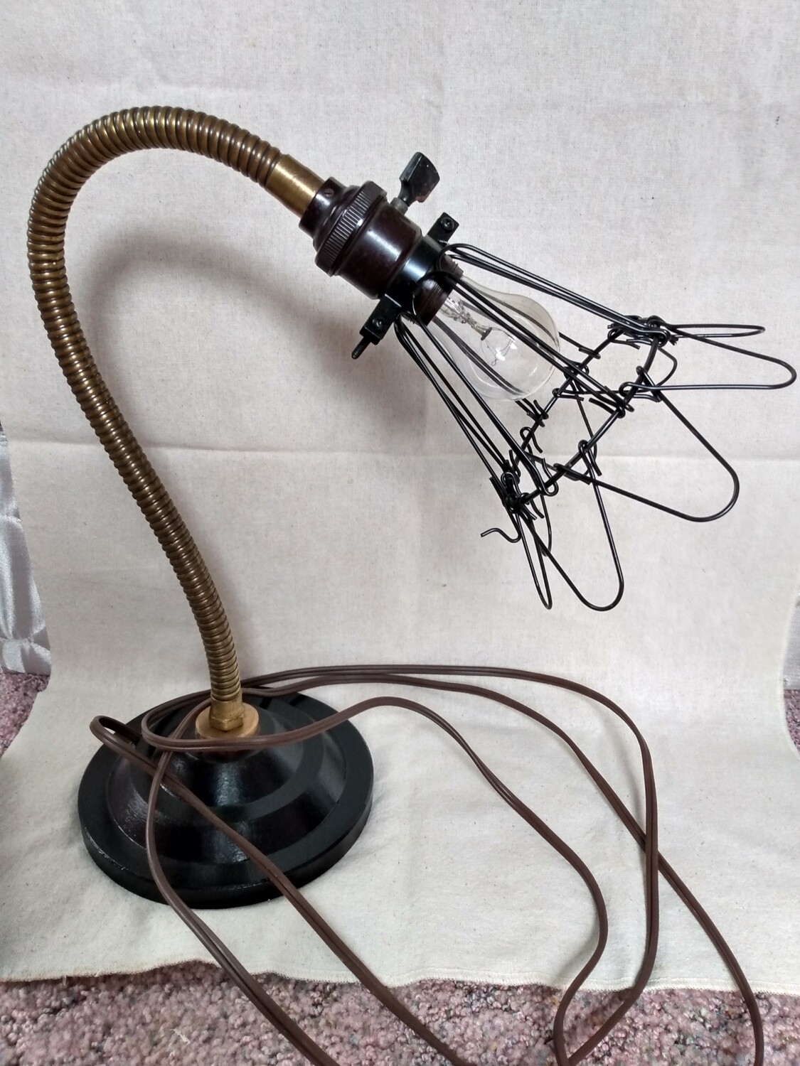 vintage upcycled industrial lamp