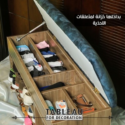 Banquette shoe storage