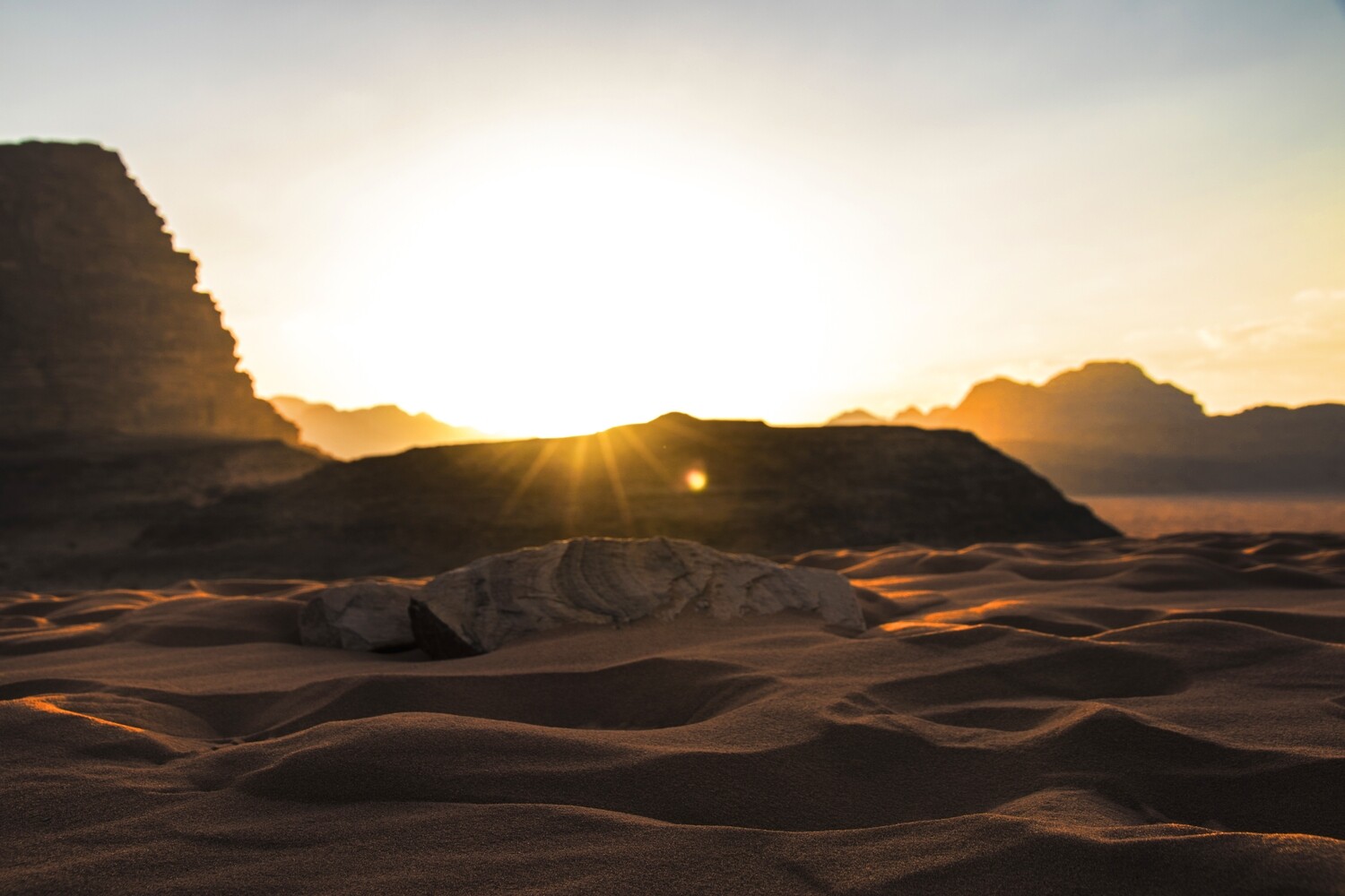 Wadi Rum Sands Sunset Photo