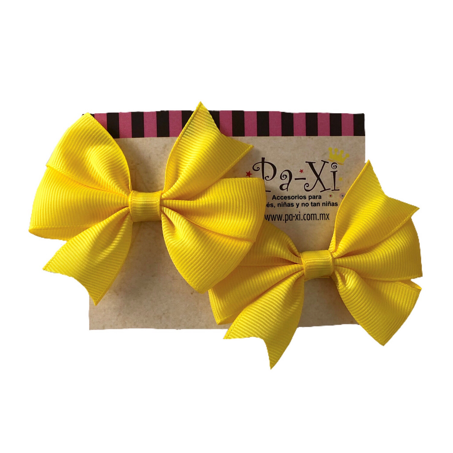 Par de Moñitos Rehilete Amarillo