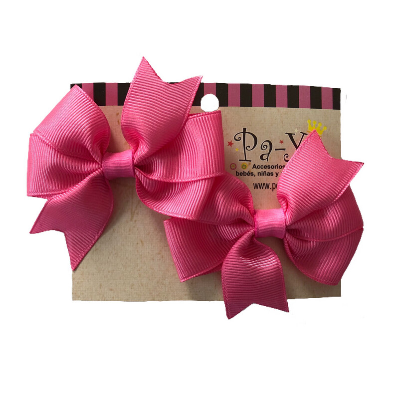 Par de Moñitos Rehilete Hot Pink