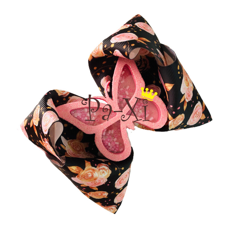 MaxiMoño ES Mariposa Rosa con Negro