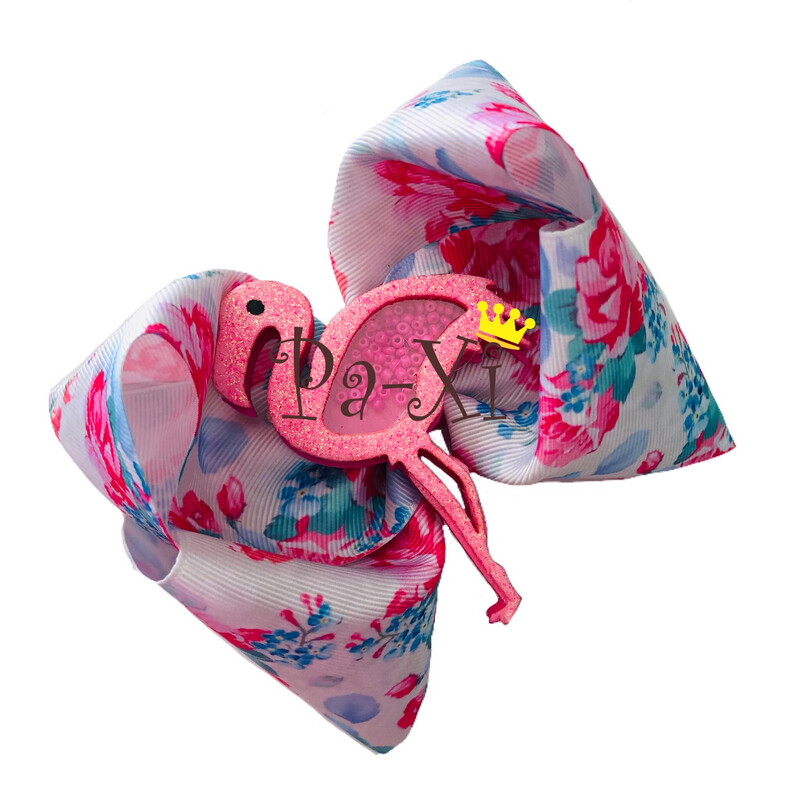 MaxiMoño ES Flamingo Rosa con Flores