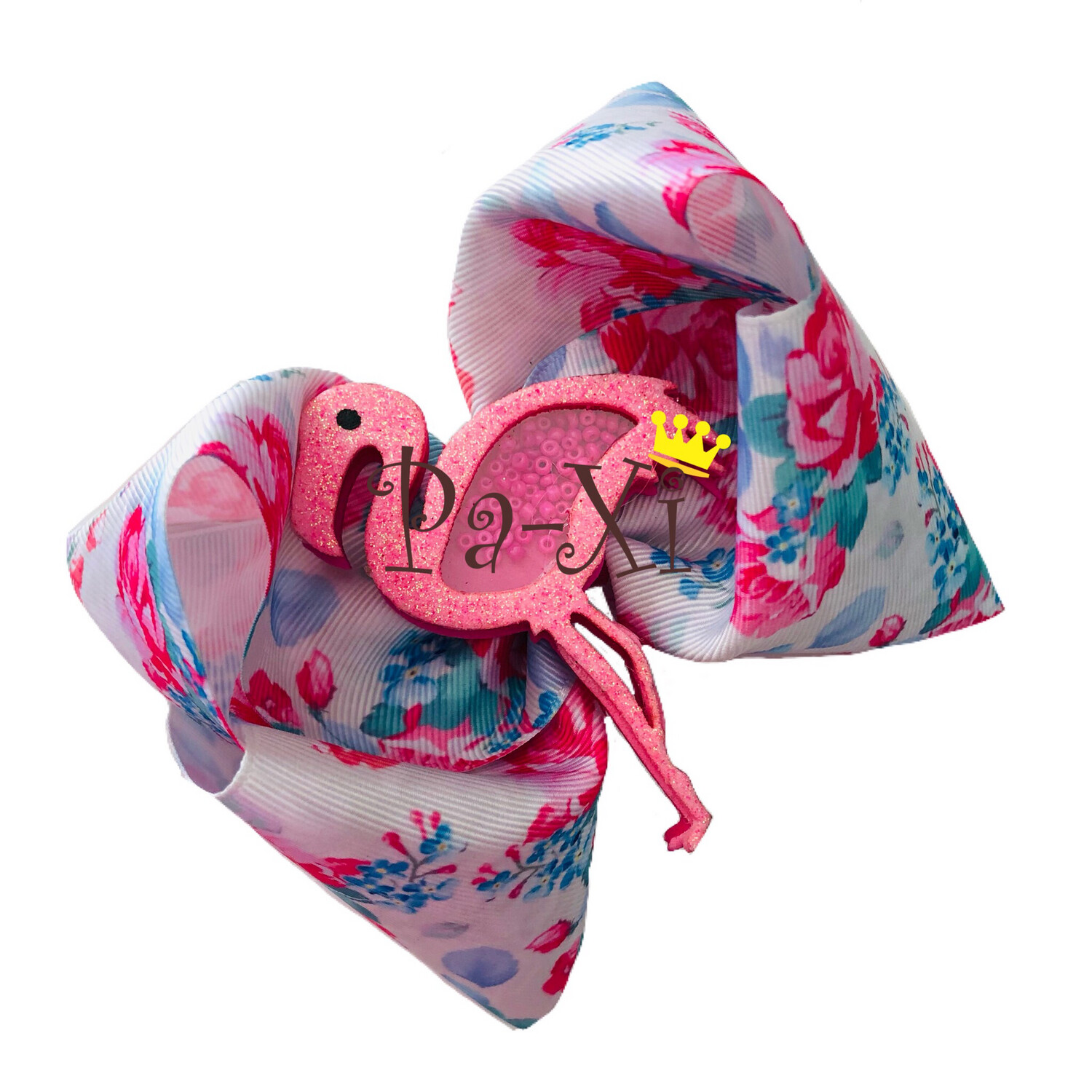 MaxiMoño ES Flamingo Rosa con Flores