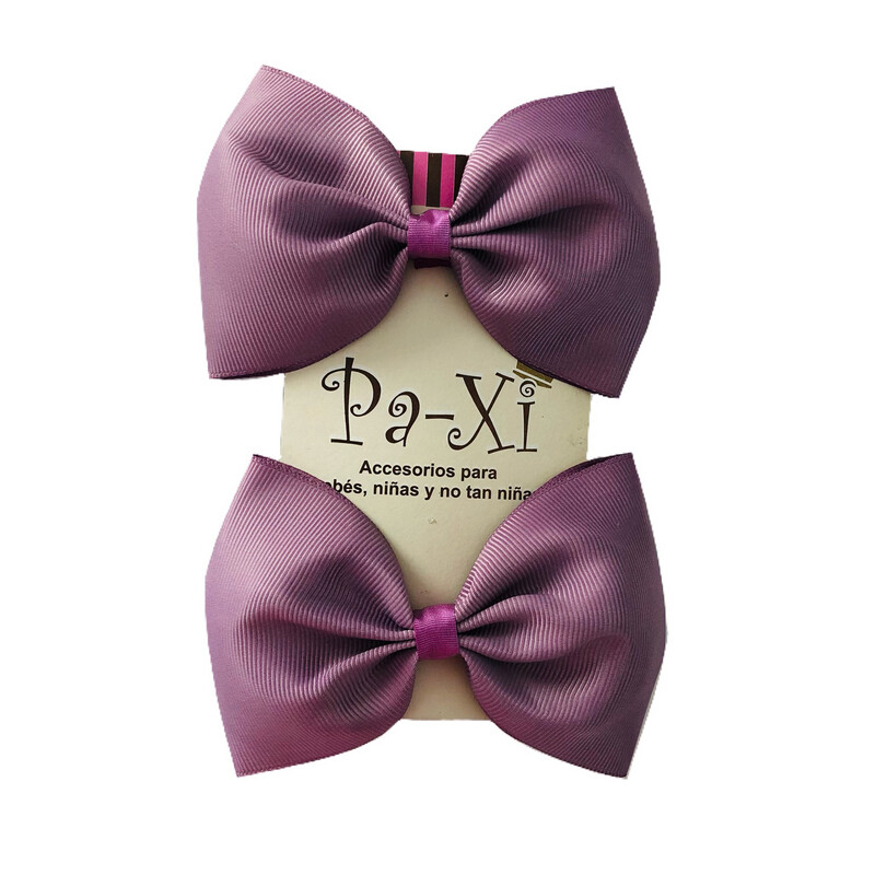 Par de Moños Básicos Lila Viejo