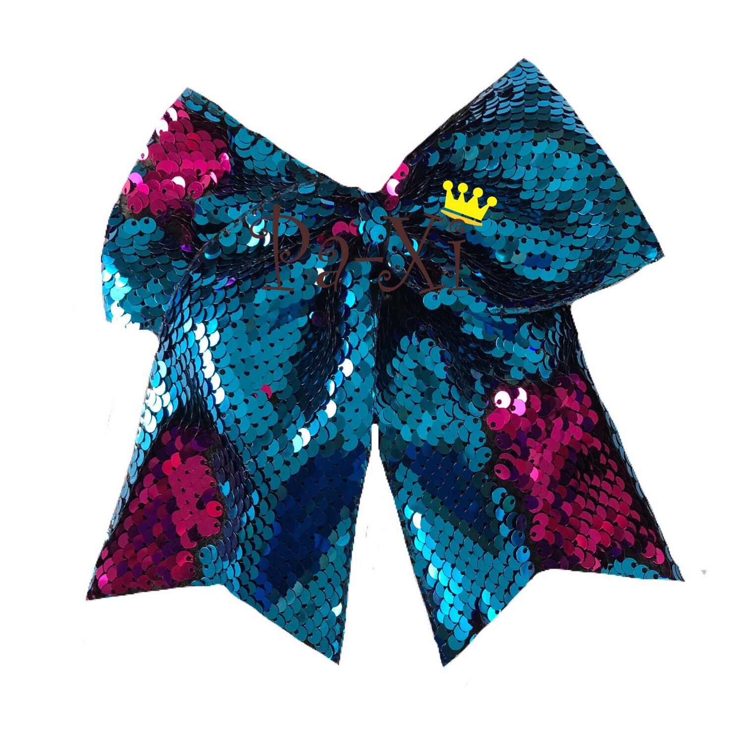 MaxiLazo Lentejuelas Reversibles Turquesa/Fiusha