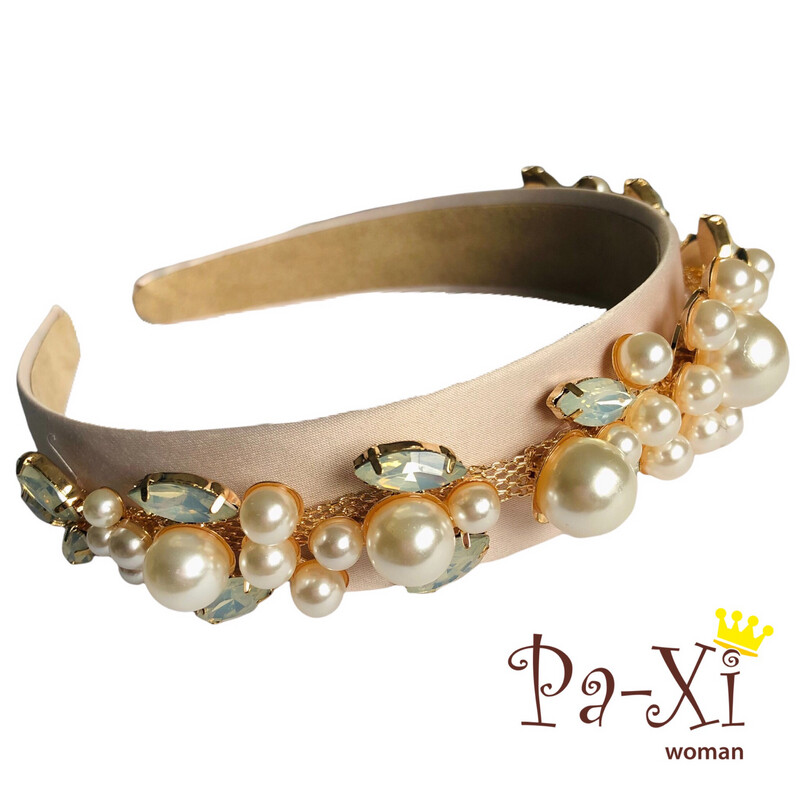 Diadema Durazno Perlas