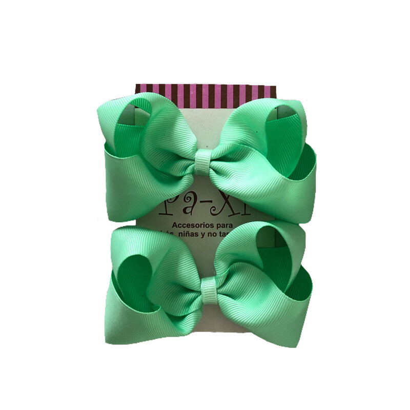 Par de Moños Boutique M Verde Pastel