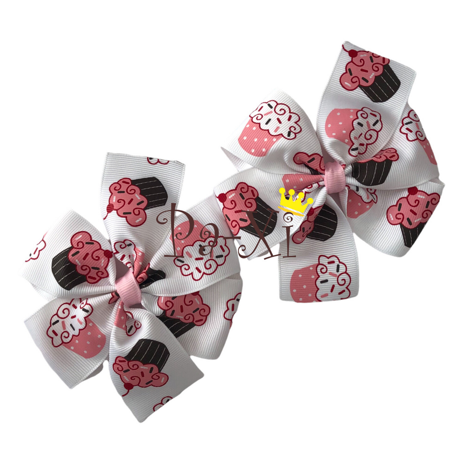 Par de Moños Rehilete G Cupcake 