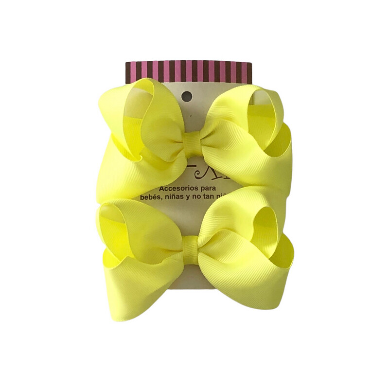 Par de Moños Boutique Amarillo P