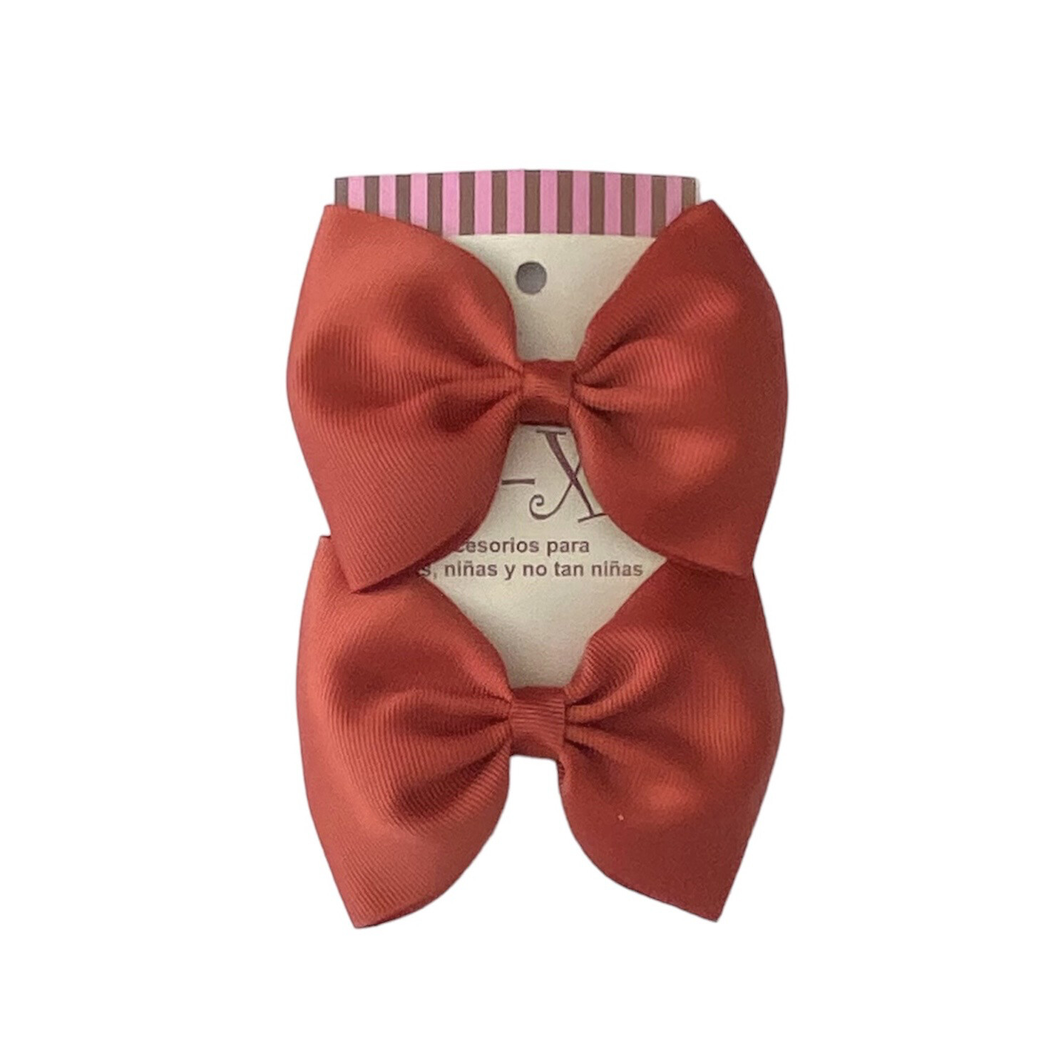 Par de Moños Básicos Rust